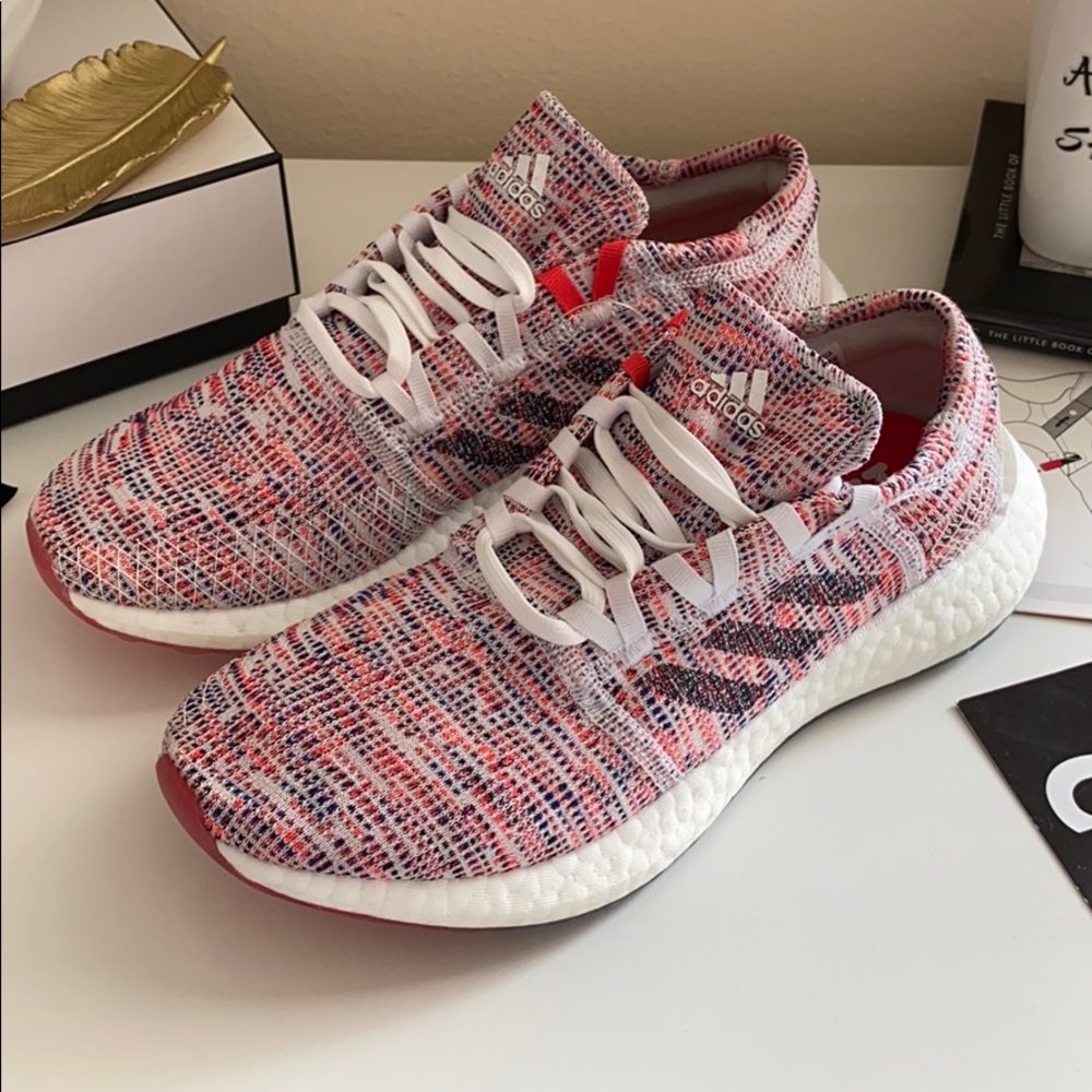 NWT Adidas pureboost pink running shoes - Picture 2 of 8